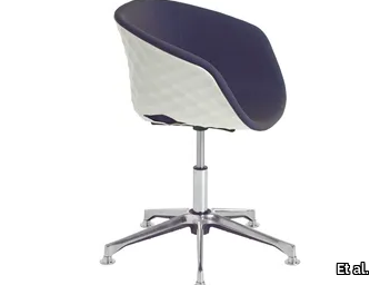 UNI-KA 597M-DP - Polypropylene office chair with armrests with 5-Spoke base _ Et al.