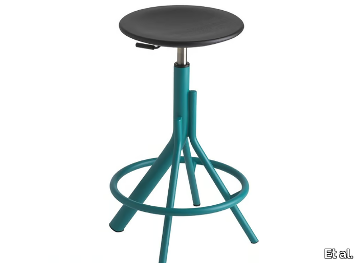 MAIN 1120 - Swivel stool height-adjustable with footrest _ Et al.