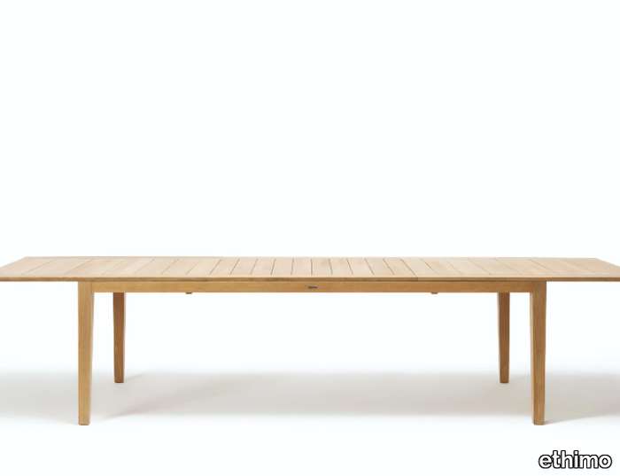 RIBOT - Extending rectangular teak garden table _ Ethimo