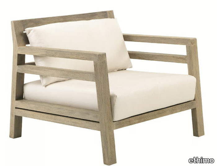 COSTES - Teak garden armchair with armrests _ Ethimo