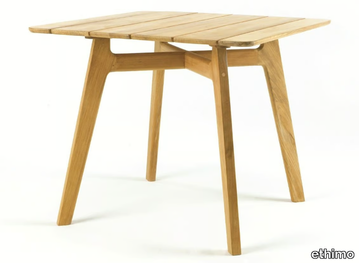 KNIT - Square teak garden table _ Ethimo