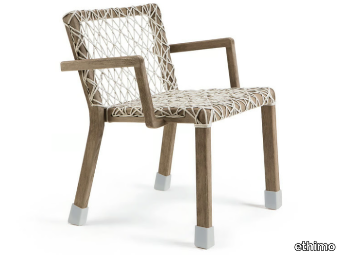 RAFAEL - Rope chair with armrests _ Ethimo