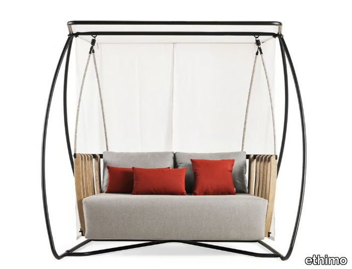 SWING - Canopy teak garden swing seat _ Ethimo