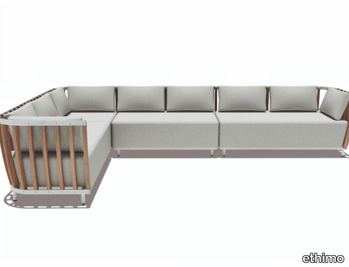 SWING - Modular teak garden sofa _ Ethimo