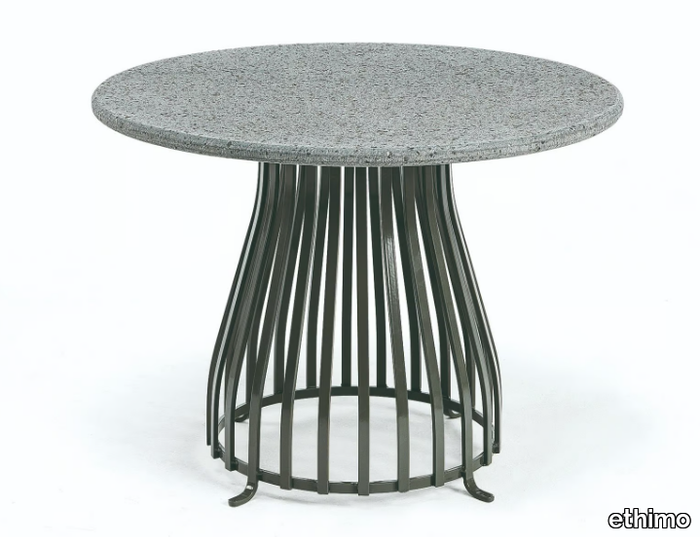 VENEXIA - Round lava stone garden side table _ Ethimo