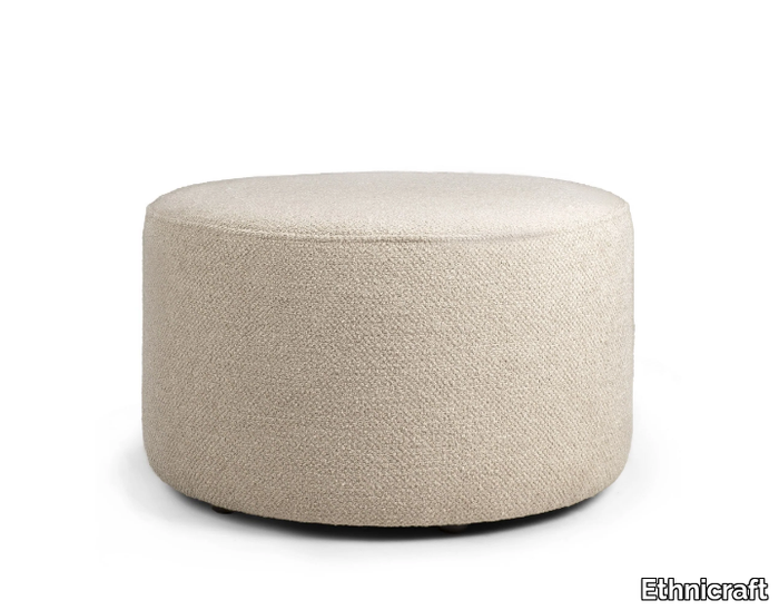 BARROW - Upholstered round fabric pouf _ Ethnicraft