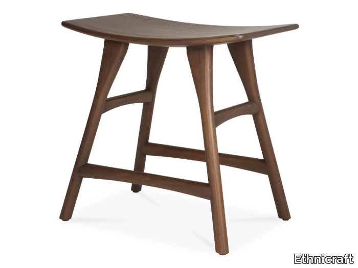 OSSO - Teak stool with footrest _ Ethnicraft