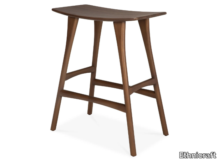 OSSO - High teak stool with footrest _ Ethnicraft