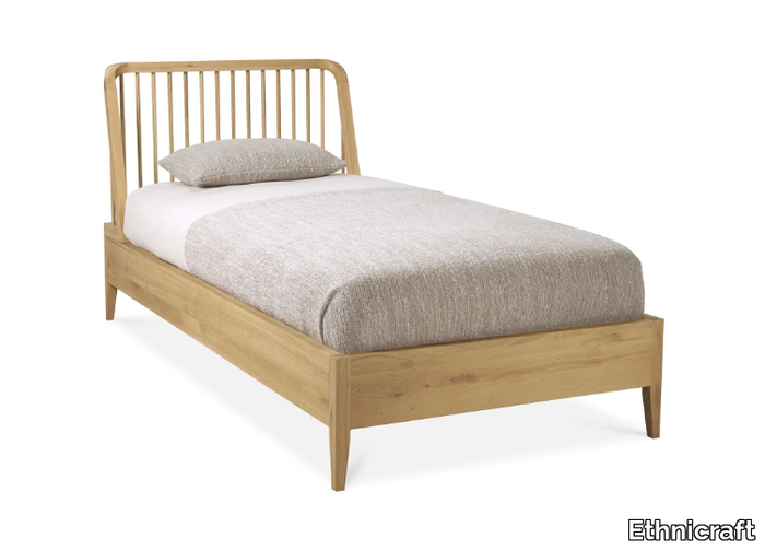 SPINDLE - Oak single bed _ Ethnicraft