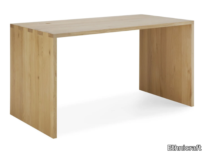 U - Oak office desk with cable management _ Ethnicraft