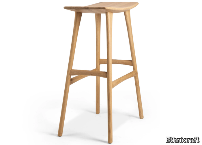 OSSO - High oak stool with footrest _ Ethnicraft