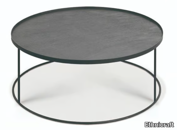 ROUND TRAY TABLE - Round wooden coffee table for living room _ Ethnicraft