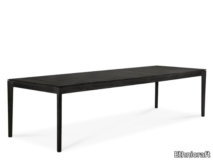 TEAK BOK BLACK - Rectangular teak garden table _ Ethnicraft