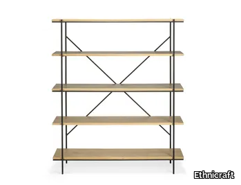 OAK RISE - Open wall-mounted freestanding oak bookcase _ Ethnicraft