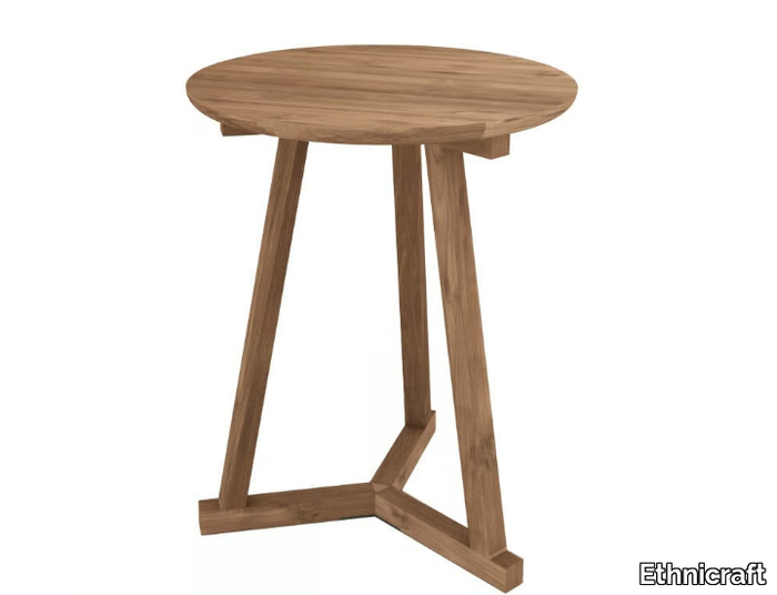 TEAK TRIPOD - Round teak coffee table _ Ethnicraft