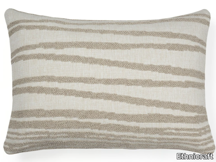 WHITE STRIPES - Striped outdoor polyamide cushion _ Ethnicraft