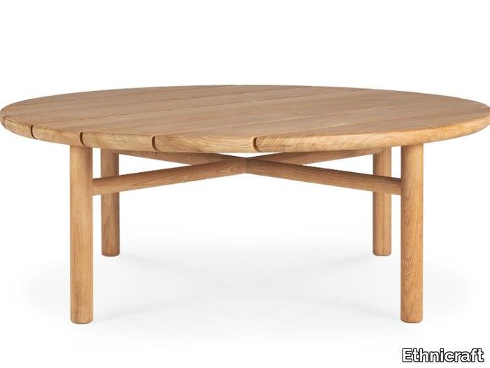 TEAK QUATRO OUTDOOR - Low round teak coffee table _ Ethnicraft