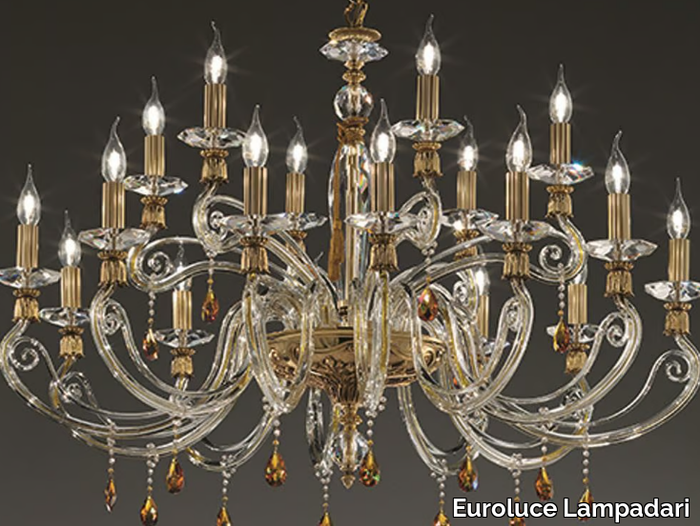 VENERE L12+6 TOP - Chandelier with Swarovski® Crystals _ Euroluce Lampadari