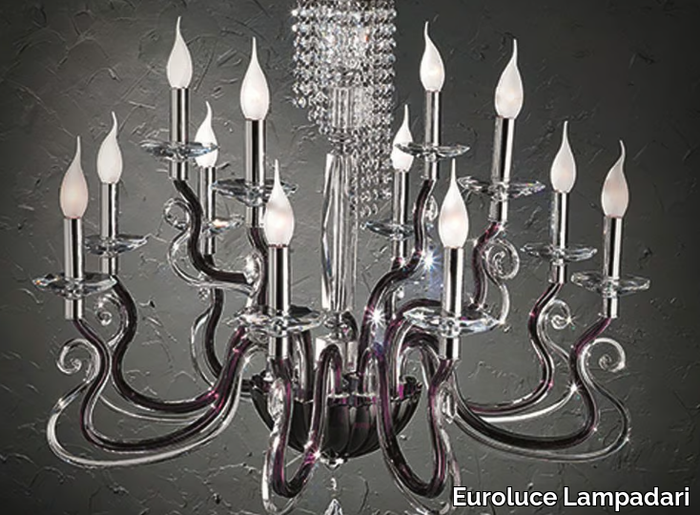 VENICE SUPERLUX L8+4 - Chandelier with Swarovski® Crystals _ Euroluce Lampadari