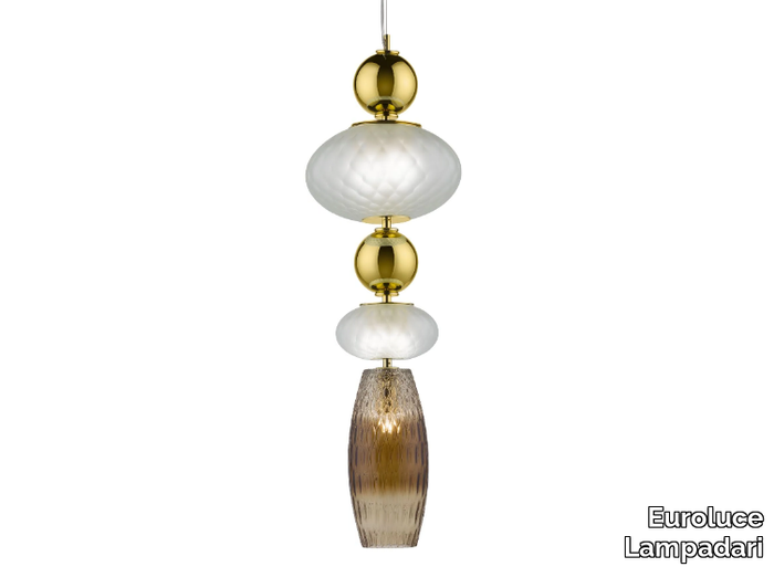 HARMONY BIG SATIN - LED Borosilicate glass pendant lamp _ Euroluce Lampadari