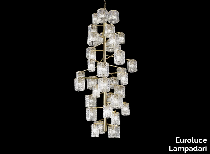 SALIX L39 - Glass chandelier _ Euroluce Lampadari