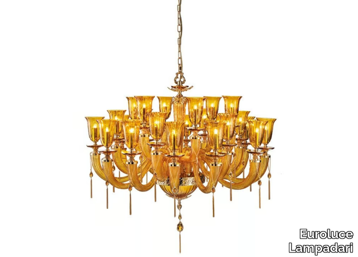 JULIENNE L12+6+6 GLASS - Chandelier with Swarovski® Crystals _ Euroluce Lampadari