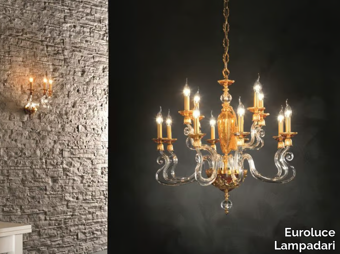 BAROCCO L8+4 - Chandelier with Swarovski® Crystals _ Euroluce Lampadari