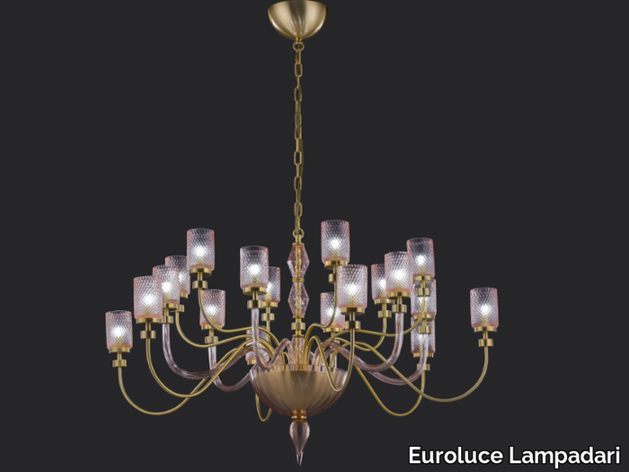 DELY L6+6+6 - Glass chandelier _ Euroluce Lampadari