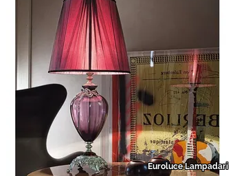 NAUSICAA LG1 - Classic style fabric table lamp with fixed arm _ Euroluce Lampadari