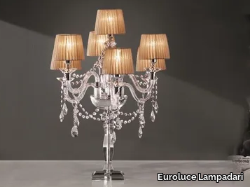 ARCOBALENO F6+1L - Table lamp with Swarovski® crystals _ Euroluce Lampadari