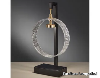 SOSPESO - LED glass and aluminium table lamp _ Euroluce Lampadari