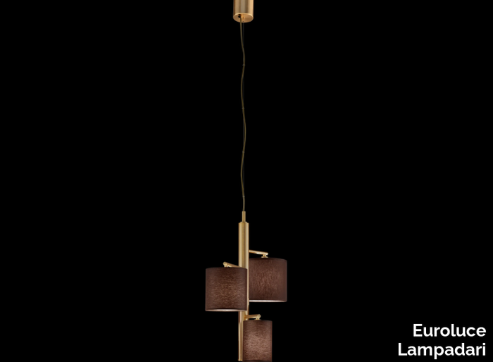 KOEL L3 - Metal and fabric pendant lamp _ Euroluce Lampadari