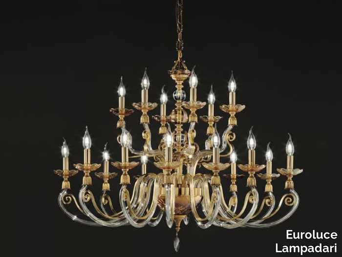 LYRA L12+6 - Chandelier with Swarovski® Crystals _ Euroluce Lampadari