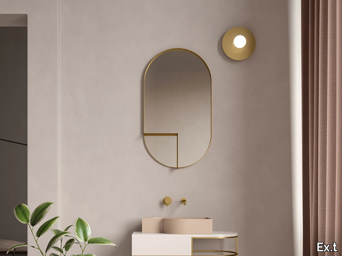 NOUVEAU SHELF - Oval wall-mounted mirror with shelf _ Ex.t