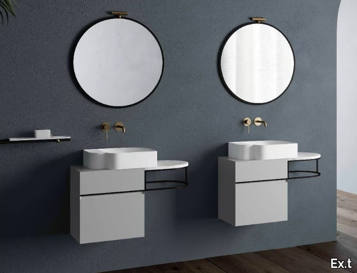 NOUVEAU - Wall-mounted single sectional vanity unit _ Ex.t