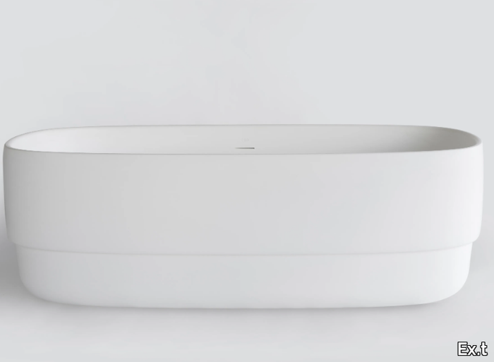 RIBBON - Freestanding oval Livingtec® bathtub _ Ex.t