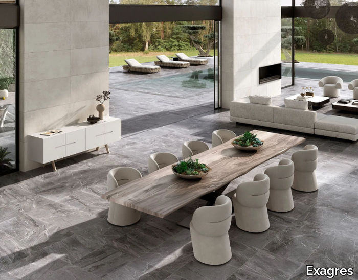 IMPERIAL CENIZA - Porcelain stoneware wall/floor tiles with marble effect _ Exagres