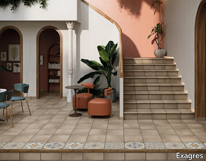 TEMPLO - Porcelain stoneware staircase cladding _ Exagres