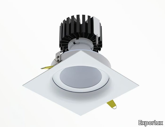 OUTSIDER EN - Square recessed ceiling aluminium spotlight _ Exporlux