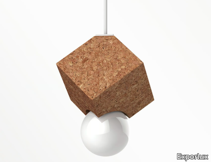 LOLIPOP SU - Cork pendant lamp _ Exporlux