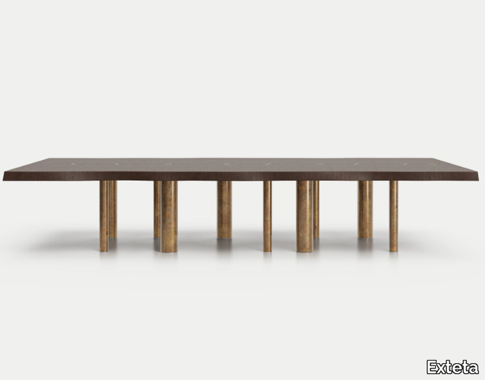 10TH JOINT - Rectangular mahogany garden table _ Exteta