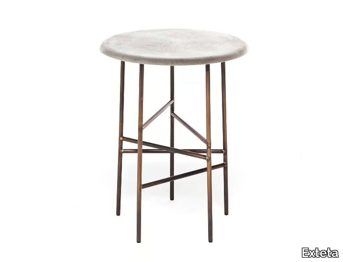 10TH STAR - Round marble garden side table _ Exteta