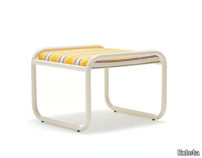 LOCUS SOLUS JACQUEMUS + EXTETA SPECIAL RE-EDITION - Square fabric garden footstool _ Exteta