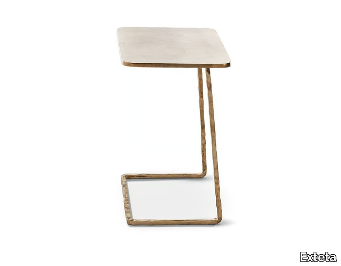 MOONLIGHT - Rectangular bronze garden side table _ Exteta