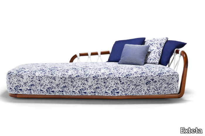 SUNSET BASKET - Mahogany and fabric garden daybed _ Exteta