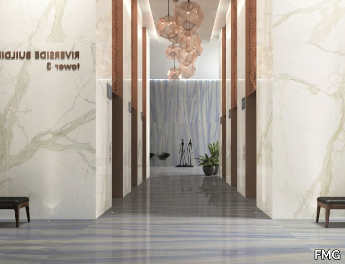 MARMI AZUL MACAUBAS - Indoor/outdoor porcelain stoneware wall/floor tiles with marble effect _ FMG