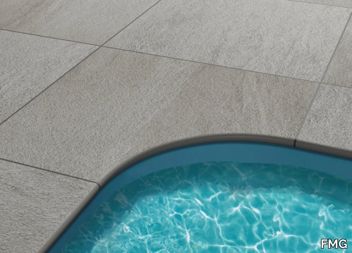 TWENTY - CENERE - Floating porcelain stoneware outdoor floor tiles with stone effect _ FMG