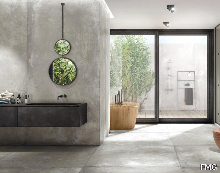 WALK ON SILVER - Indoor/outdoor porcelain stoneware wall/floor tiles with concrete effect _ FMG