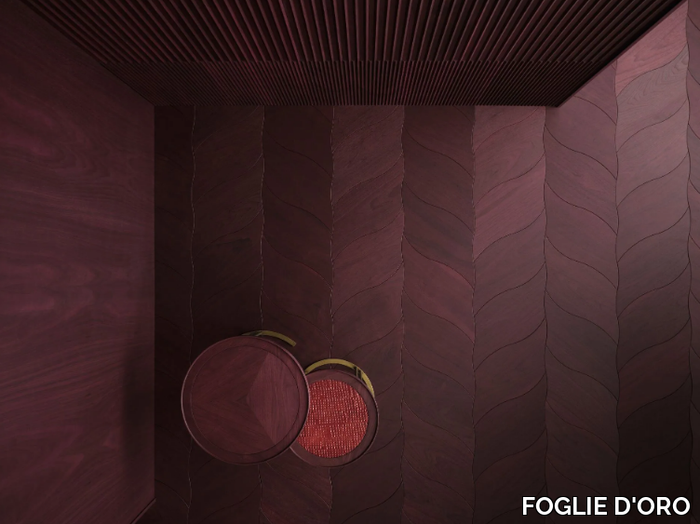 RED SUNSET - Brushed walnut parquet _ FOGLIE D'ORO