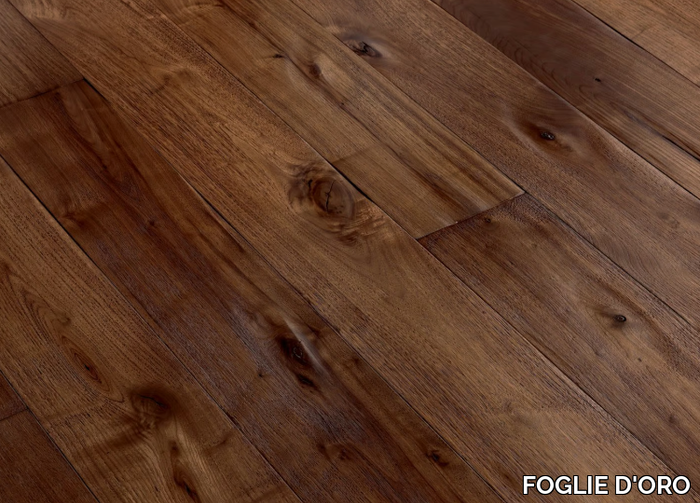 WOOD PLANKS FLOOR ANTIQUE CA' SETTE - Walnut flooring _ FOGLIE D'ORO